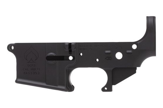 Ballistic Advantage Stripped AR-15 Lower Receiver is multi-caliber marked